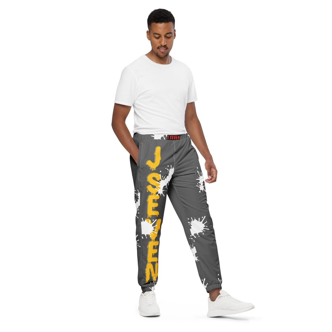 6s Smoke Gray and White Unisex track pants - J SEVEN APPARELS 