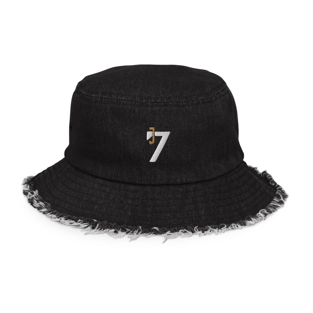 8 Distressed denim bucket hat - J SEVEN APPARELS 