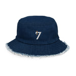Load image into Gallery viewer, 8 Distressed denim bucket hat - J SEVEN APPARELS 
