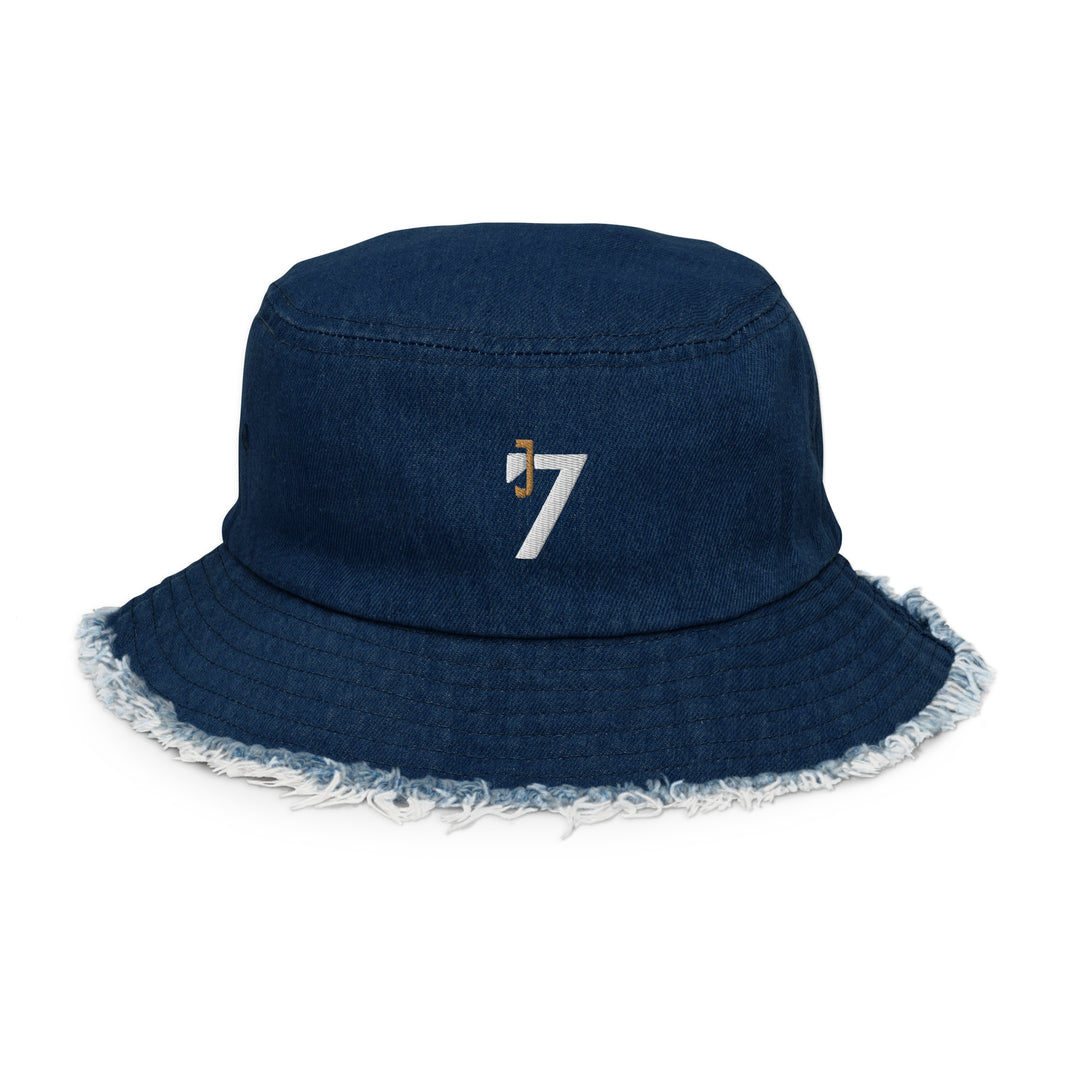 8 Distressed denim bucket hat - J SEVEN APPARELS 