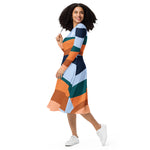 Load image into Gallery viewer, J7 multicolor long sleeve midi dress - J SEVEN APPARELS 
