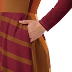 Load image into Gallery viewer, FALL COLOR BLOCK  midi dress - J SEVEN APPARELS 
