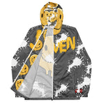 Load image into Gallery viewer, 6s Smoke Gray and White Smiles  Men’s windbreaker - J SEVEN APPARELS 
