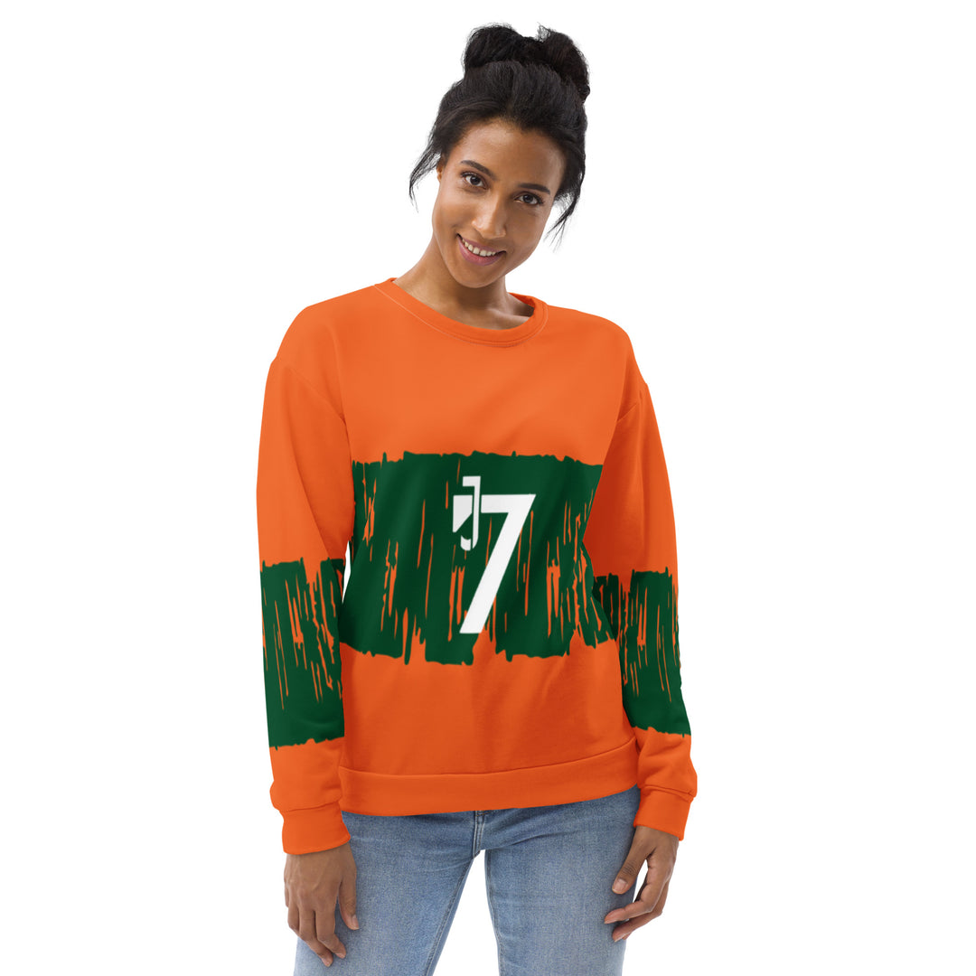 #Orange&Green  Sweatshirt - J SEVEN APPARELS 