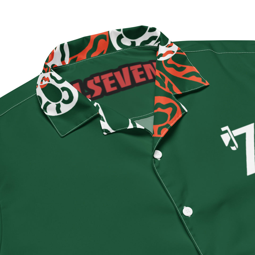 Green and White  button shirt - J SEVEN APPARELS 