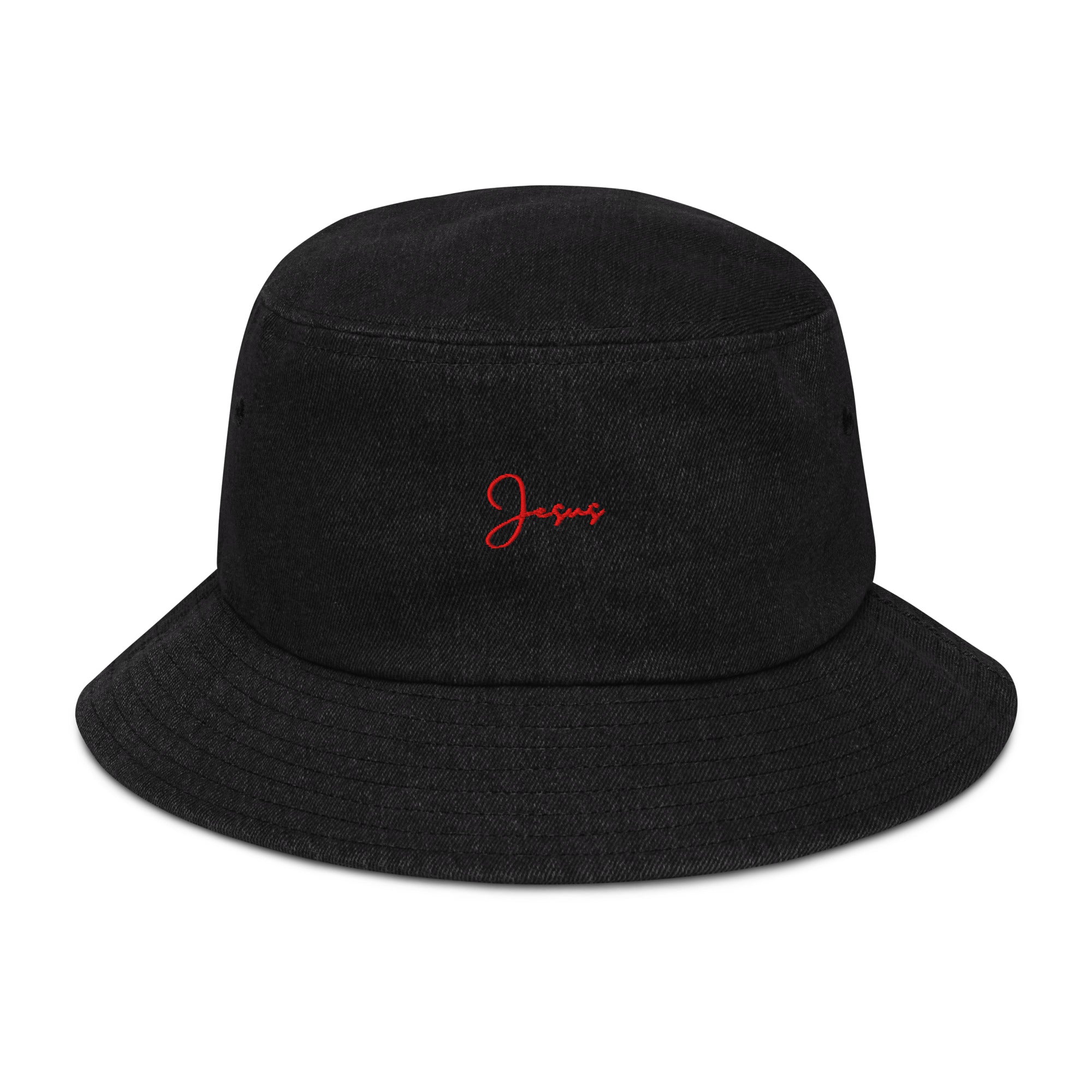 Jesus Denim bucket hat