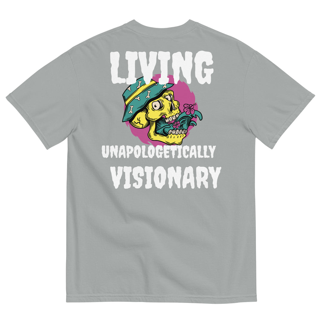 Oversized Graffiti TShirt Ride The Wavy Train LIVING UNAPOLOGETICALLY VISIONARY Unisex garment-dyed heavyweight t-shirt