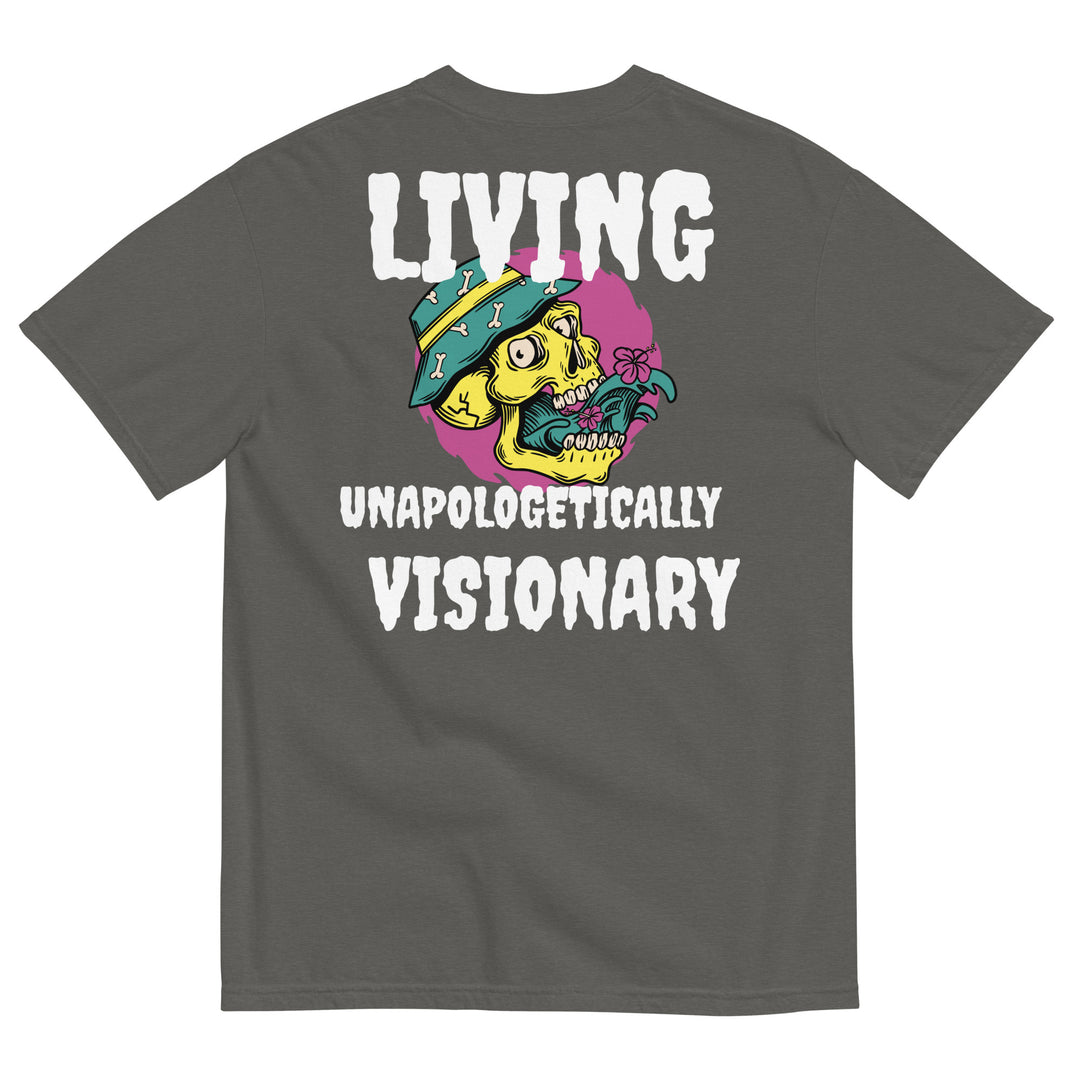 Oversized Graffiti TShirt Ride The Wavy Train LIVING UNAPOLOGETICALLY VISIONARY Unisex garment-dyed heavyweight t-shirt