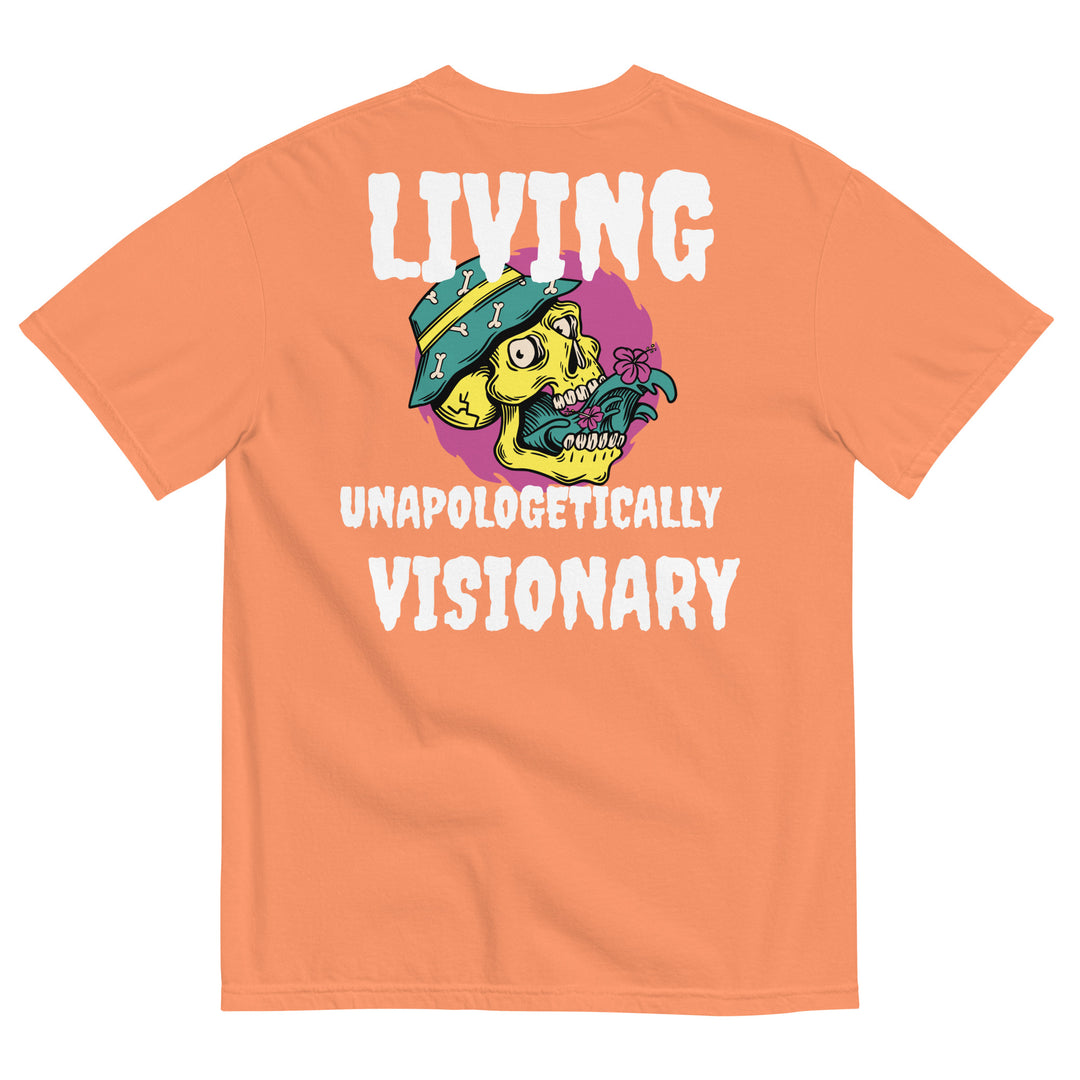 Oversized Graffiti TShirt Ride The Wavy Train LIVING UNAPOLOGETICALLY VISIONARY Unisex garment-dyed heavyweight t-shirt