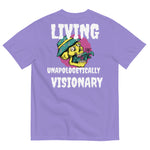 Load image into Gallery viewer, Oversized Graffiti TShirt Ride The Wavy Train LIVING UNAPOLOGETICALLY VISIONARY Unisex garment-dyed heavyweight t-shirt
