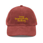 Load image into Gallery viewer, Living unapologetically Visionary Vintage corduroy cap
