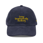 Load image into Gallery viewer, Living unapologetically Visionary Vintage corduroy cap
